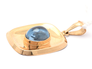 Jewellery, Pendant 18K 2,8g with blue stone, in auction: Pawn – Tuesday 21 April 2020