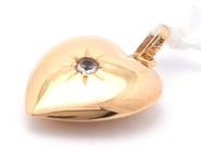 Jewellery, Pendant 18K 0,9g heart with stone, in auction: Pawn – Tuesday 21 April 2020