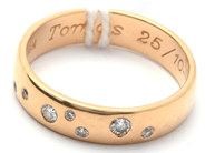 Lot, Ring 18K 5,2g Ø18 1/2 engraved with diamonds 4xca0,01ct 2xca0,03ct 1xca0,02ct, in auction: Pawn – Tuesday 21 April 2020