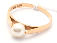 Jewellery, Ring 18K 2g Ø17 1/2 with pearl, in auction: Pawn – Tuesday 21 April 2020