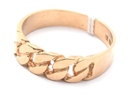 Lot, Ring "curb" 18K 7,5g Ø22 scratched, in auction: Pawn – Tuesday 21 April 2020