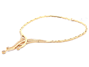 Lot, Necklace 21K 47,5g approx 43cm with stones of which one sakans , in auction: Pawn – Tuesday 21 April 2020