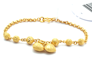 Lot, Bracelet 23K 7,6g 17cm with charms, in auction: Pawn – Tuesday 21 April 2020