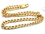 Jewellery, Chain "curb" 18K 35,2g 53cm width: 0,8cm hollow , in auction: Pawn – Tuesday 21 April 2020
