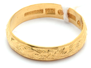 Lot, Ring 23K 5,4g engraved , in auction: Pawn – Tuesday 21 April 2020