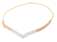Jewellery, Necklace 18K 21,8g 46cm double-dyed with stones, in auction: Pawn – Tuesday 21 April 2020