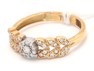 Jewellery, Ring 18K 2,2g Ø16 1/2 double-dyed with stones , in auction: Pawn – Tuesday 21 April 2020