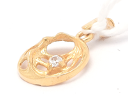 Jewellery, Pendant 18K 1,0g with white stone, in auction: Pawn – Tuesday 21 April 2020