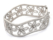 Jewellery, Bangle S925 26,5g Ø63mm openable with stones, in auction: Pawn – Tuesday 21 April 2020