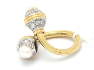 Lot, Ring 18K 8,7g Ø17 1/4 with pearls and stones, in auction: Pawn – Tuesday 21 April 2020