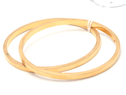 Lot, Bangles two items. 18K 17,7g Ø60mm, hollow, in auction: Pawn – Tuesday 21 April 2020