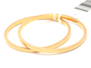 Lot, Bangles two items. 18K 18,0g Ø60mm, hollow, in auction: Pawn – Tuesday 21 April 2020