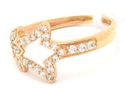 Lot, Ring 18K 2,0g Ø15 3/4 with stones, in auction: Pawn – Tuesday 21 April 2020