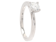 Jewellery - SOLITAIRE RING, platinum - View 1