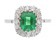 Jewellery - CLUSTER RING, platinum - View 2