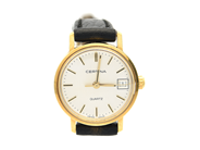 Watches, Certina 18K quartz (working not) 22mm date engraving with leather strap, in auction: Pawn – Tuesday 2 June 2020