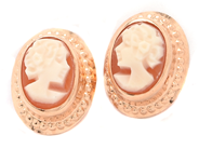 Jewellery, Örhgängen one pair with Cameo 18K 1,2g, in auction: Pawn – Tuesday 2 June 2020