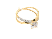 Jewellery, Ring 18K brv 2,9g Ø16¾, with stones, in auction: Pawn – Tuesday 2 June 2020