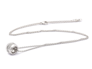Jewellery, Pendant with chain Georg Jensen 18K 5,2g 42,5/45,5cm, with diamonds, in auction: Pawn – Tuesday 2 June 2020