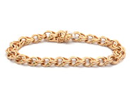 Jewellery, Bracelet Bismarck 18K 34,5g 19,5cm width 0,9cm, in auction: Pawn – Tuesday 2 June 2020
