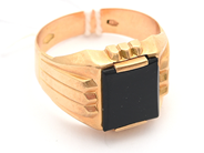 Lot, Ring 18K 7,0g Ø20 with black stone, in auction: Pawn – Tuesday 16 June 2020