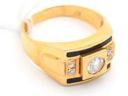 Lot, Ring 21K 10,9g skew, with unmounted stone, in auction: Pawn – Tuesday 16 June 2020
