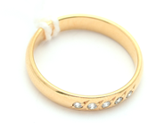 Jewellery, Ring 18K 3,0g Ø17 with diamonds 5xca.0,02ct, in auction: Pawn – Tuesday 16 June 2020