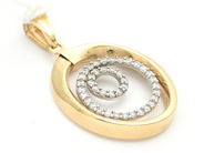 Lot, Pendant 14K 2,0g length: 3cm with white stones, in auction: Pawn – Tuesday 16 June 2020
