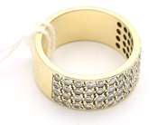 Jewellery, Ring 14K 9,7g Ø17 1/4 with diamonds 56xca.0,02ct, in auction: Pawn – Tuesday 16 June 2020