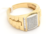 Jewellery, Gentleman´s ring 18K 8,8g Ø20 1/4 with white stones, in auction: Pawn – Tuesday 16 June 2020