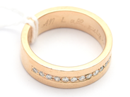 Lot, Ring 18K 9,7g engraved with diamonds 12xca.0,01ct, in auction: Pawn – Tuesday 16 June 2020