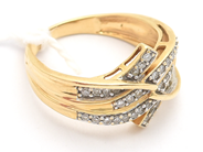 Jewellery, Ring 18K 4,3g Ø16 with diamonds 36xca.0,01ct, in auction: Pawn – Tuesday 16 June 2020
