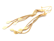 Lot, Earrings one pair 21K 5,3g length: 9cm, in auction: Pawn – Tuesday 16 June 2020