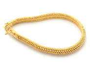 Lot, Bracelet 23K 15,2g 15cm dented, with s-clasp, in auction: Pawn – Tuesday 16 June 2020