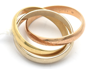 Jewellery, Ring Trinity les must de Cartier 18K 8,5g Ø16, scratched, in auction: Pawn – Tuesday 16 June 2020