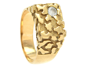 Jewellery, Ring 18K 11,6g with stone Ø19½, in auction: Pawn – Tuesday 16 June 2020