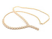 Jewellery, Necklace 14K 15,7g 21cm with stones , in auction: Pawn – Tuesday 16 June 2020