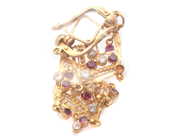 Jewellery - Earrings 21K with stones 18/21K 8,2g - View 1