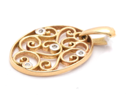 Jewellery, Pendant 18K 1,3g with diamonds 4xca0,005ct , in auction: Pawn – Tuesday 16 June 2020