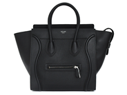 Miscellaneous, Purse Celine Mini Luggager Black i calf skin with dustbag with receipt, in auction: Pawn – Tuesday 16 June 2020