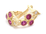 Jewellery, Earrings one pair 14K 1,4g, with stones, in auction: Pawn – Tuesday 16 June 2020