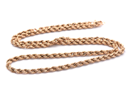 Jewellery, Chain "twisted rope-link" 14K 25,5g 52cm width: 3,5mm, in auction: Pawn – Tuesday 16 June 2020