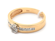 Jewellery, Ring 18K 4,1g Ø18½, with diamonds 1xca0,03ct + 14xca0,02ct, in auction: Pawn – Tuesday 16 June 2020