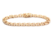 Jewellery, Bracelet Bismarck 18K 20,3g 18,5cm width: 7,4mm, in auction: Pawn – Tuesday 16 June 2020