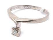 Lot, Ring 18K white gold 2,5g Ø17, engraved, in auction: Pawn – Tuesday 16 June 2020