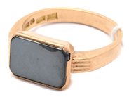 Lot - Ring 18K 9,2g Ø20½, with stone - View 1