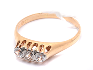 Jewellery, Ring 18K 3,2g Ø18¼, with white stones, in auction: Pawn – Tuesday 16 June 2020