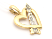 Jewellery, Pendant 18K 1,6g, with diamonds 2xca0,005ct, in auction: Pawn – Tuesday 16 June 2020