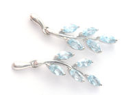 Jewellery, Earrings one pair 18K white gold 2,3g, with stones, in auction: Pawn – Tuesday 16 June 2020