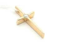Jewellery, Pendant 14K 2,1g, with diamond 1xca0,10ct, in auction: Pawn – Tuesday 16 June 2020